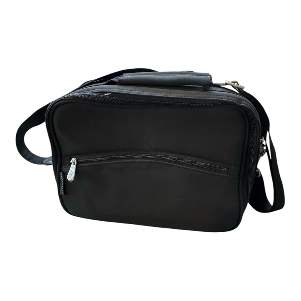 Travelon Black Hanging Toiletry Organizer Travel Bag Multi Pocket Cosmetic Kit